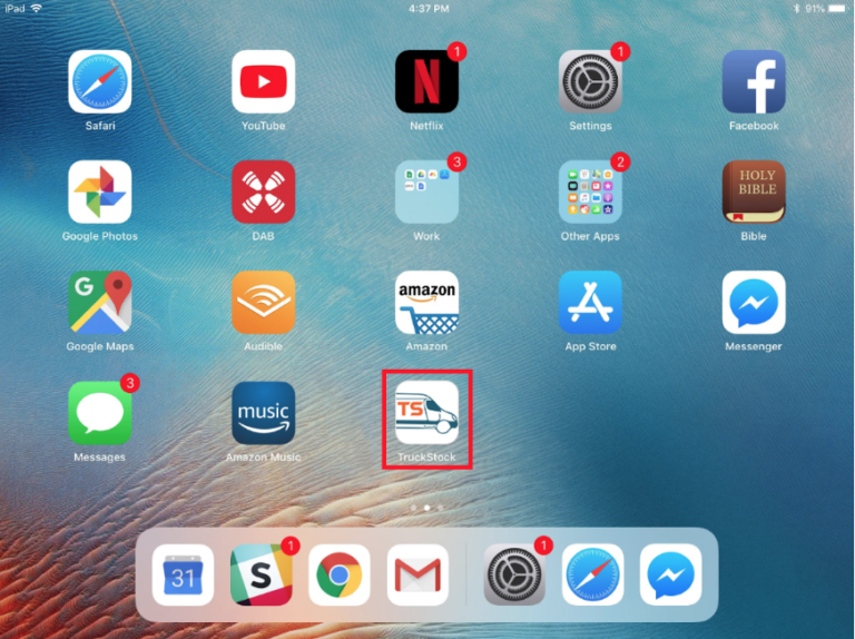 Creating a shortcut on iOS (iPad) | TruckStock™